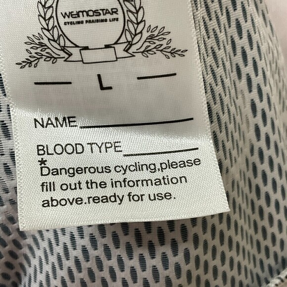 Weimostar Womens Blue Black Floral Cycling Jersey Full Zip Back Pouch Size L R1 - Picture 9 of 10